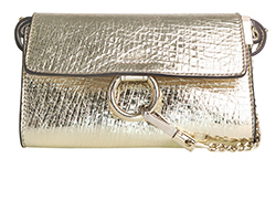 Chloe Faye wallet on strap, Leather, gold, 01187565, 3